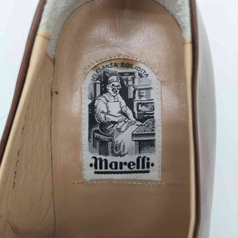 marelli 金ロゴ プレーントゥ レザー シューズ レディース 23 1/2 EEE