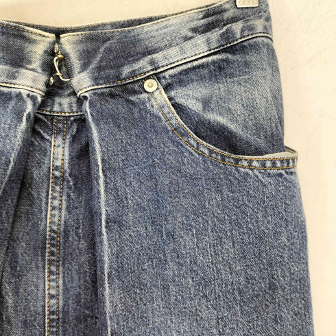 ジョンローレンスサリバン JOHN LAWRENCE SULLIVAN WASHED DENIM WIDE PANTS レディース JPN:L