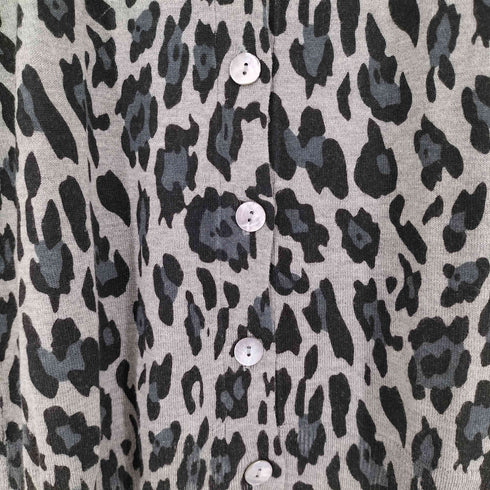 ザラ ZARA レオパード柄ニットカーディガン レディース import:S