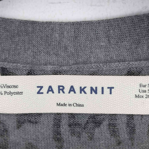 ザラ ZARA レオパード柄ニットカーディガン レディース import:S