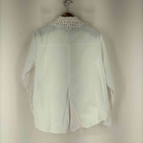 ザラ ZARA GUIPURE COLLAR POPLIN SHIRT レディース XS