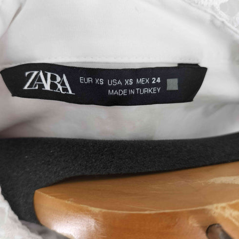 ザラ ZARA GUIPURE COLLAR POPLIN SHIRT レディース XS