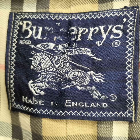 バーバリーズ BURBERRYS 英国製 裏地ノバチェック 比翼 ステンカラーコート 一枚袖 レディース