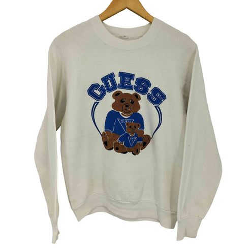ゲス GUESS 90s ベアープリントクルーネックスウェット レディース