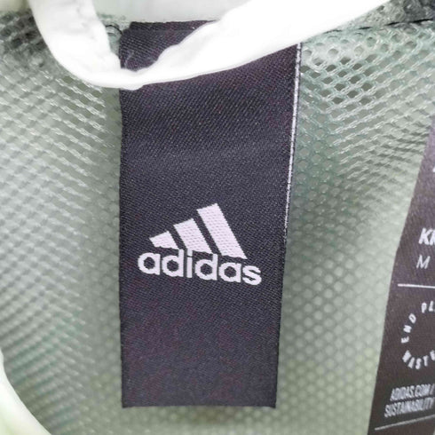 アディダス adidas ウインドフルジップ M WORDING ウィンドジャケット メンズ JPN:L