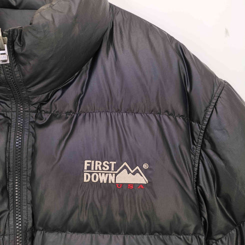 ファーストダウン FIRST DOWN 90s リバーシブル ダウンジャケット メンズ import:L