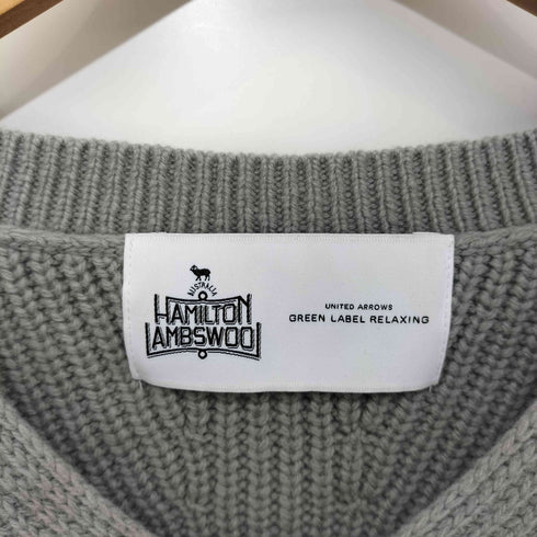 ユナイテッドアローズグリーンレーベルリラクシング UNITED ARROWS green label relaxing HAMILTON アラン ハイネック プルオーバー ニット レディース