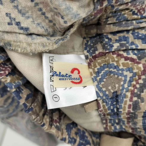 パラスパレス pal'las palace ペイズリー柄 リネンイージーパンツ レディース