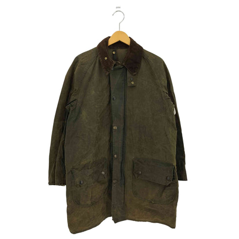 バブアー Barbour 80-90s 英国製 襟コーデュロイ オイルドジャケット ハーフコート メンズ 97cm/38in