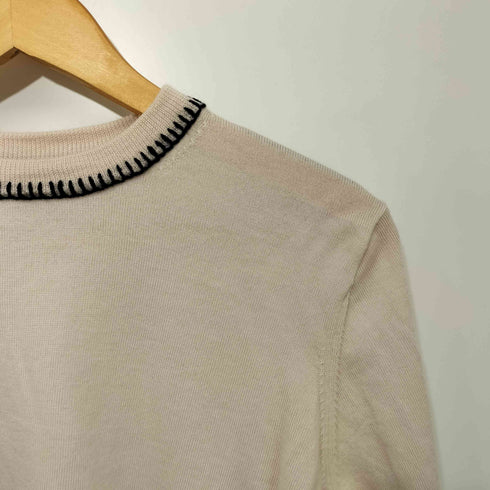 ピーエスポールスミス PS Paul Smith ステッチデザイン クルーネック ニット レディース import:L