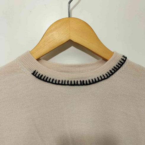 ピーエスポールスミス PS Paul Smith ステッチデザイン クルーネック ニット レディース import:L