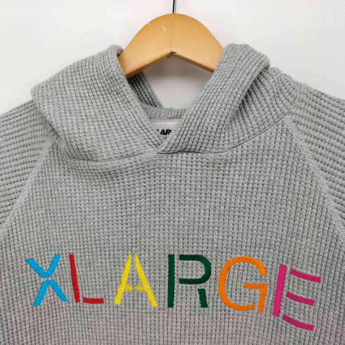 エクストララージ XLARGE ロゴ刺繍 ワッフル プルオーバーパーカー メンズ JPN:M