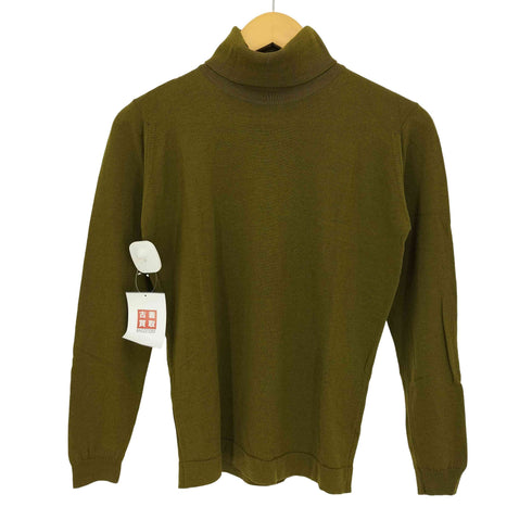 ジョンスメドレー JOHN SMEDLEY イングランド製 メリノウール タートルネック ニット レディース import:M