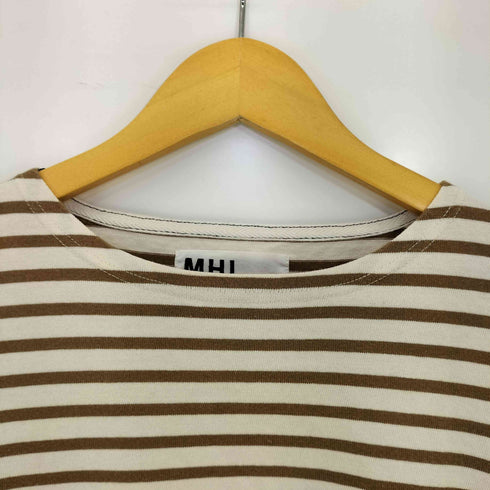エムエイチエル MHL. ボーダー ボートネック Tシャツ レディース JPN:M