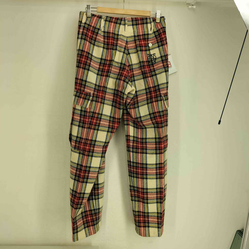 ジャンポールゴルチエ Jean Paul GAULTIER ウール 裾ジップ タータンチェック カーゴパンツ メンズ 40