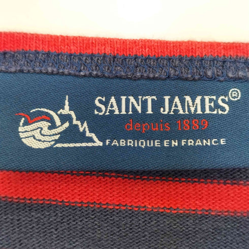 セントジェームス SAINT JAMES フランス製 ボーダー ボートネック Tシャツ レディース import:XS
