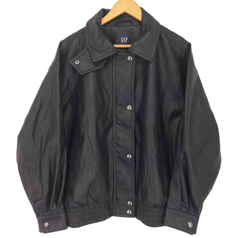 ギャップ Gap oversized faux ヴィーガンレザーオーバーサイズジャケット レディース import:M