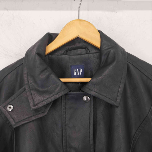 ギャップ Gap oversized faux ヴィーガンレザーオーバーサイズジャケット レディース import:M