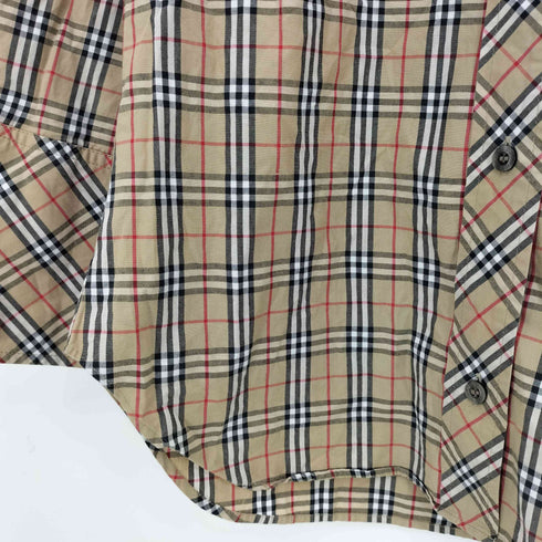 バーバリーブルーレーベル BURBERRY BLUE LABEL ロゴ刺繍 ノバチェック ドレスシャツ レディース JPN:38