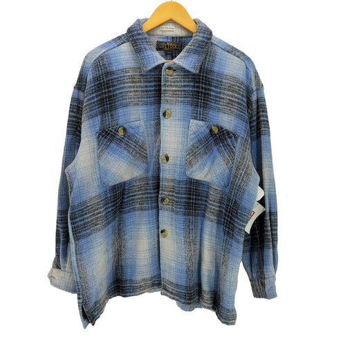 LIFE TOOLS オンブレチェック コットン ヘビーネルシャツ メンズ import:L