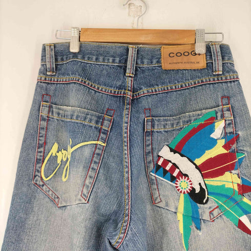 クージー COOGI インディアン刺繍デザインデニムパンツ メンズ 30