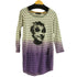 ヒステリックグラマー HYSTERIC GLAMOUR グラデーション ボーダー 両面プリント L/S Tシャツ チュニック レディース FREE