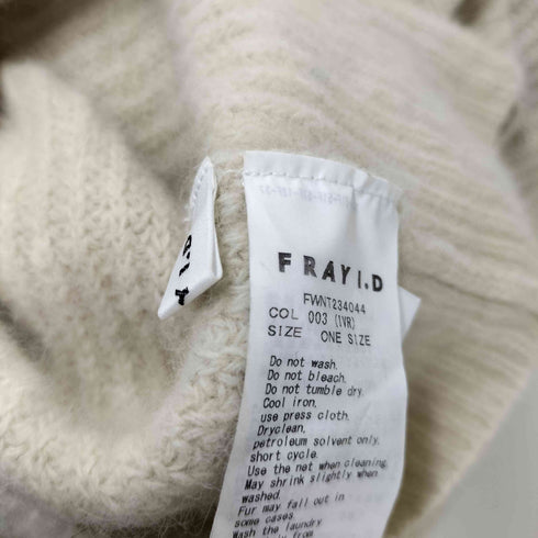 フレイアイディー FRAY I.D レーストリムラクーンニット レディース ONE SIZE
