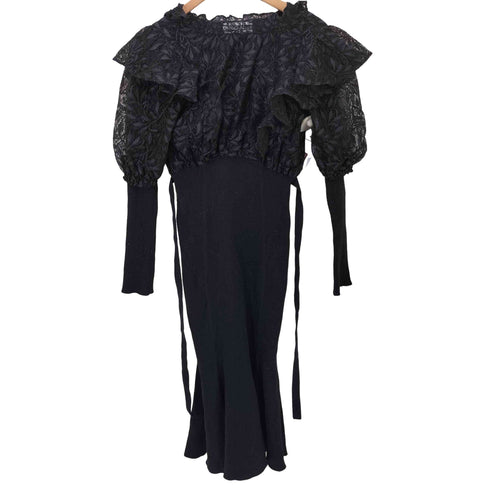 リリーブラウン Lily Brown 24AW レースドッキングニットワンピース レディース FREE