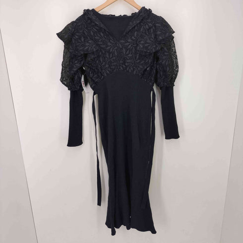 リリーブラウン Lily Brown 24AW レースドッキングニットワンピース レディース FREE