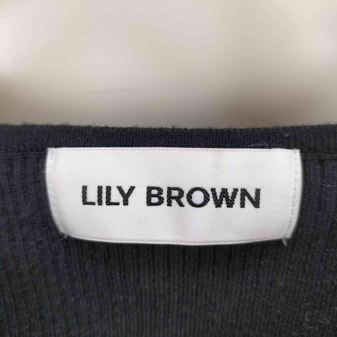 リリーブラウン Lily Brown 24AW レースドッキングニットワンピース レディース FREE
