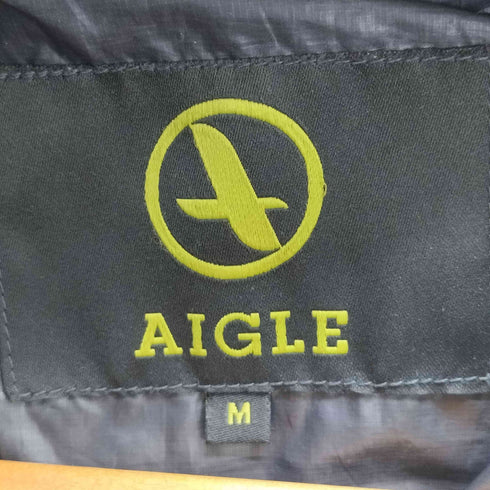 エーグル AIGLE ロゴ刺繍 ハイネックキルティングダウンジャケット メンズ JPN:M