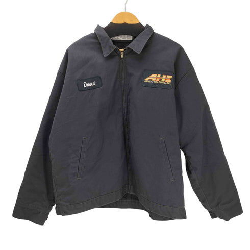 G&K SERVICES 90-00S メキシコ製 IDEAL ジップ 裏地キルティング 企業ロゴ パッチ 刺繍 ジップアップ ワーク ジャケット ブルゾン メンズ import:XL