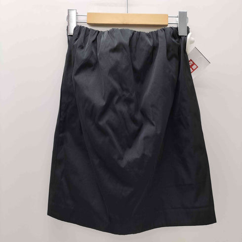 ランバンオンブルー LANVIN en Bleu ボウタイ シャーリング ポリ タイト スカート イタリア製生地 レディース EUR:38