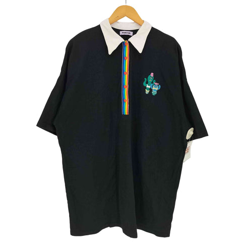 プニュズ PUNYUS 半袖バイカラービッグポロシャツ レディース JPN:3