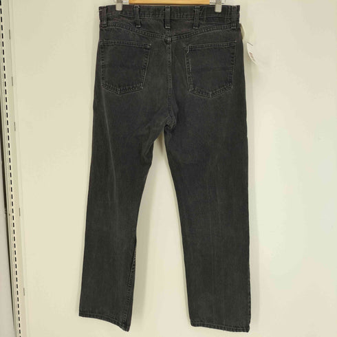 ラングラー Wrangler 5ポケット ジップフライ テーパード ワイド ブラック デニム パンツ メンズ