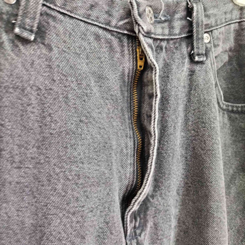 ラングラー Wrangler 5ポケット ジップフライ テーパード ワイド ブラック デニム パンツ メンズ