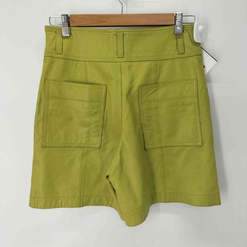 アイエスイッセイミヤケ I.S. ISSEY MIYAKE ハイウエスト 羊革 ハーフパンツ レディース JPN:M