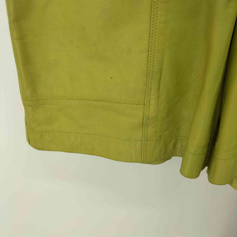 アイエスイッセイミヤケ I.S. ISSEY MIYAKE ハイウエスト 羊革 ハーフパンツ レディース JPN:M