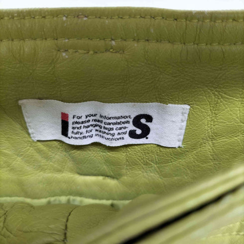 アイエスイッセイミヤケ I.S. ISSEY MIYAKE ハイウエスト 羊革 ハーフパンツ レディース JPN:M
