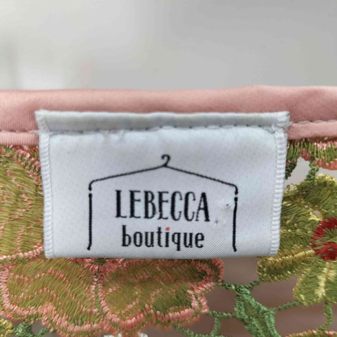 LEBECCAboutique マルチカラー 花柄刺繍 クルーネックトップス レディース FREE