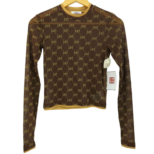 ムルーア MURUA 25aw フロッキーモノグラムシアートップス レディース FREE