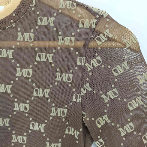 ムルーア MURUA 25aw フロッキーモノグラムシアートップス レディース FREE