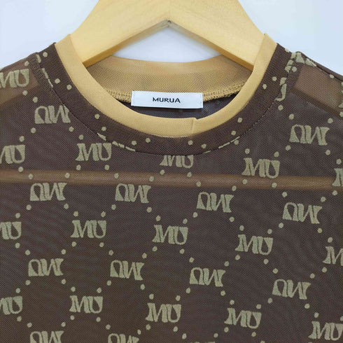 ムルーア MURUA 25aw フロッキーモノグラムシアートップス レディース FREE