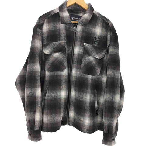 トイマシーン TOY MACHINE SECT EYE PATCH PLAID CHECK ZIP SHACKET メンズ JPN:L