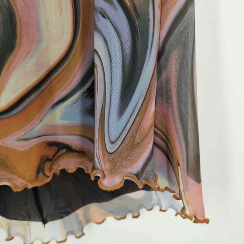 ザラ ZARA PRINTED MARBLE TIGHT SKIRT レディース JPN:S