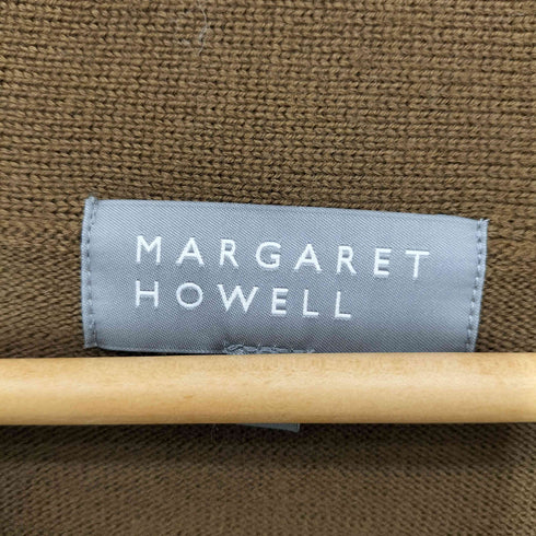 マーガレットハウエル MARGARET HOWELL ウール ロングスリーブニットカーディガン メンズ import:M