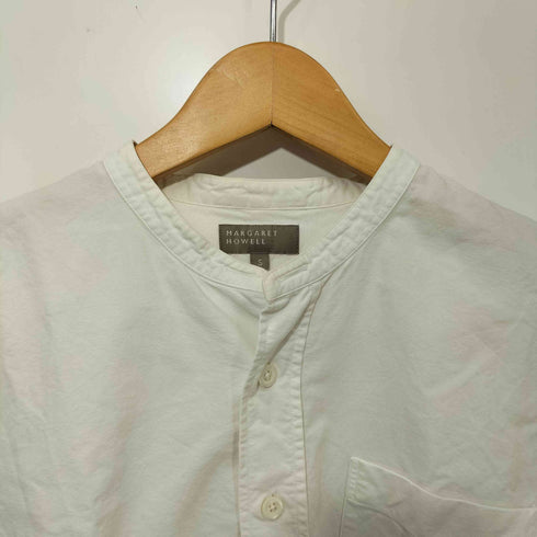 マーガレットハウエル MARGARET HOWELL 21SS ロングスリーブ バンドカラーシャツ メンズ import:S
