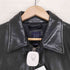 ギャップ Gap 紺タグ 牛皮 裏地キルティング ジップレザージャケット メンズ import:M