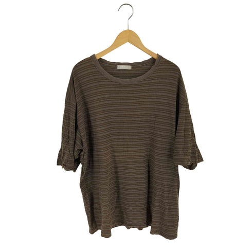 ネストローブコンフェクト nest Robe CONFECT コットンリネン マルチボーダー 半袖ビッグTee Tシャツ メンズ FREE