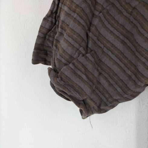 ネストローブコンフェクト nest Robe CONFECT コットンリネン マルチボーダー 半袖ビッグTee Tシャツ メンズ FREE